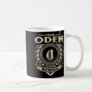 Caneca De Café Membro Vitalício da Equipe Oden Nome da Família Od