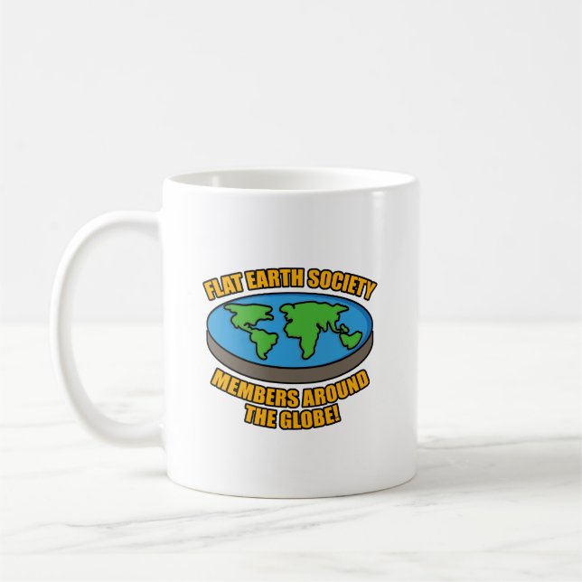 Caneca De Café Membros da Flat Earth Society (Esquerda)