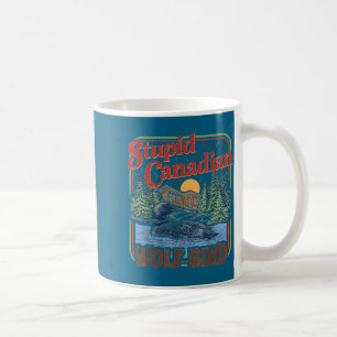 Caneca De Café Meme bobo de lobo canadense aquecido hóquei