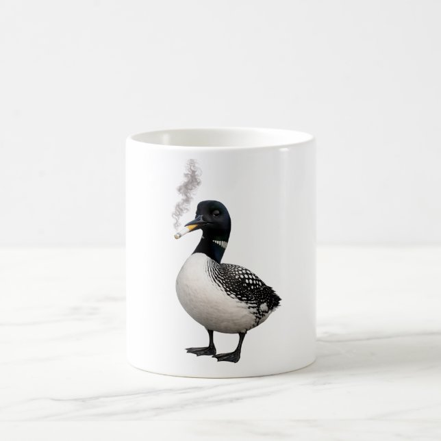 Caneca De Café meme canadense bobo do lobo mergulhão fumando (Centro)