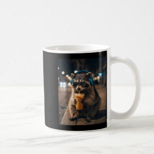 Caneca De Café Meme de animal engraçado guaxinim bebendo café gel