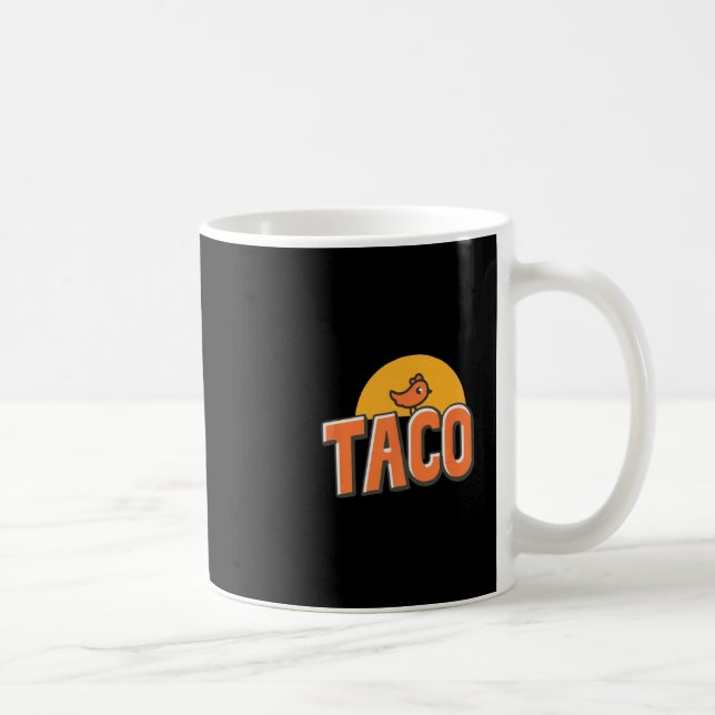 Caneca De Café Meme de Frango Engraçado Taco da Moda Trump Sempre (Direita)