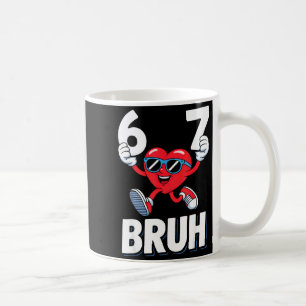Caneca De Café Meme Divertido 67 Dia dos Namorados Seis Sete Cora