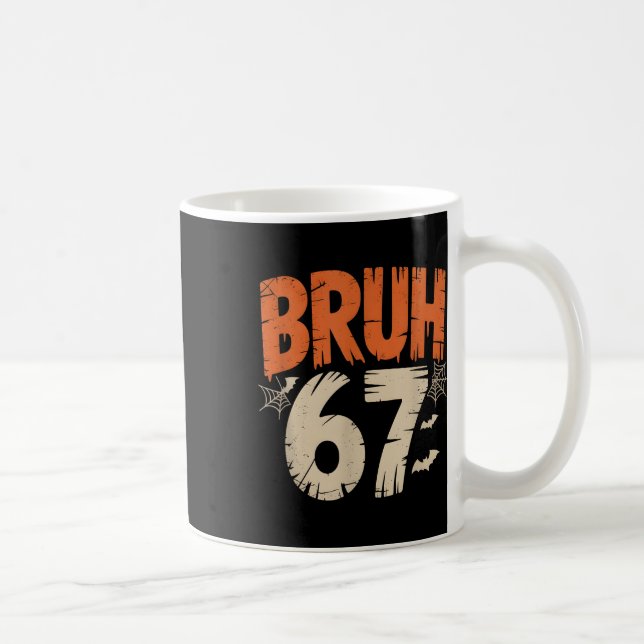 Caneca De Café Meme do Bruh Halloween 67  (Direita)