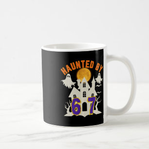 Caneca De Café Meme do Fantasma Assombrado do Halloween 67 Seis S