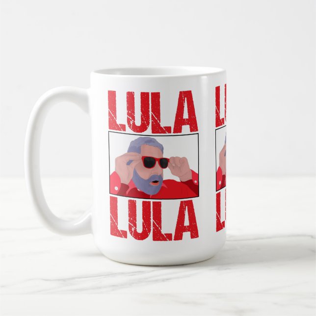 Caneca De Café Meme do Lula de Óculos de Sol (Esquerda)