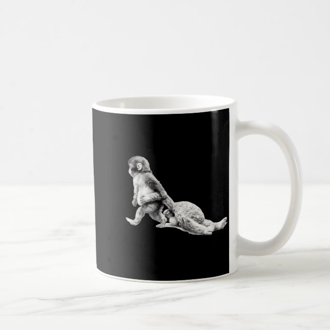 Caneca De Café Meme do macaco bebê socado  (Direita)