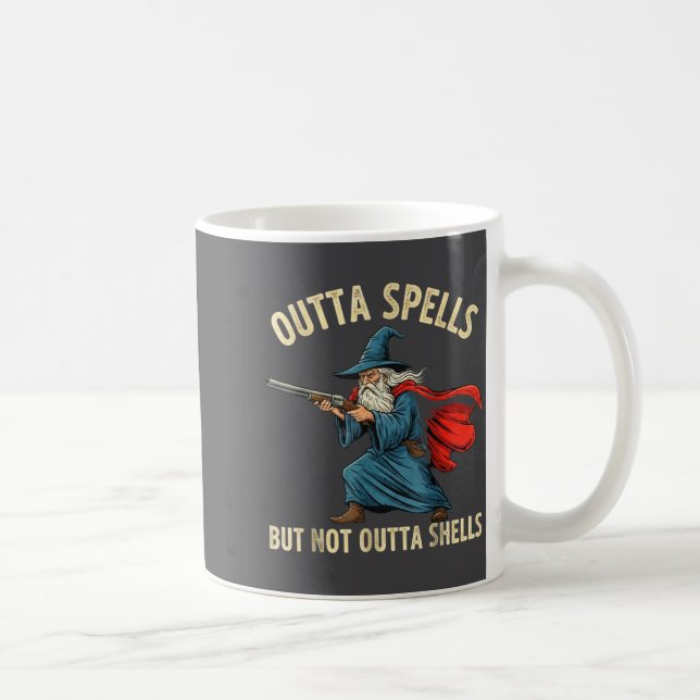 Caneca De Café Meme do Mago Sem Feitiços Mas Não Sem Conchas (Direita)