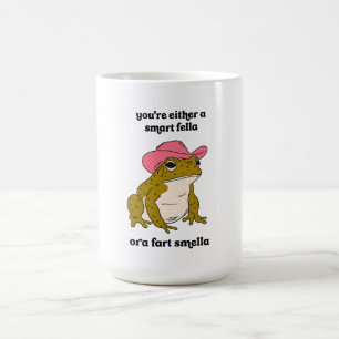 Caneca De Café  Meme do Sapo Caubói Inteligente ou Fedorento 