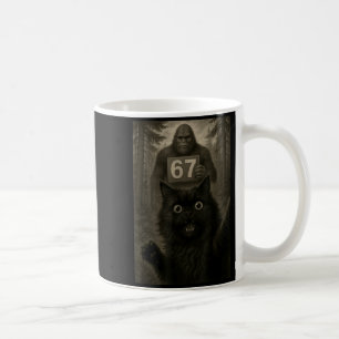 Caneca De Café Meme do Selfie de Gato 67 Seis Sete Bigfoot Engraç