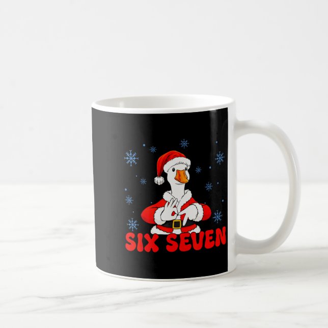 Caneca De Café Meme Engraçado 67 Ganso Bobo Natal 67 Meme Natal B (Direita)