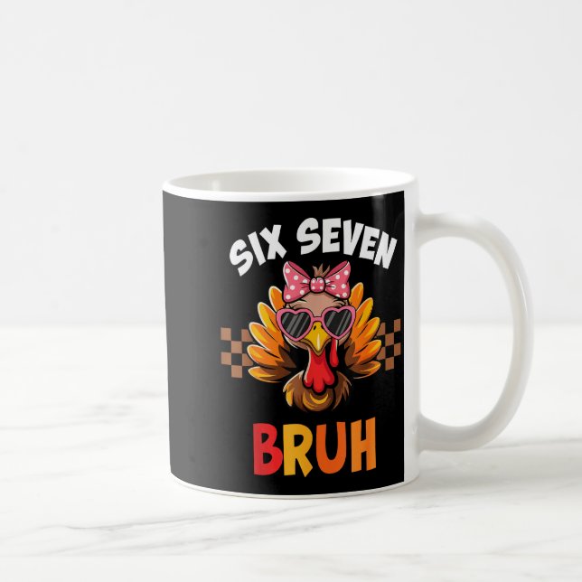 Caneca De Café Meme Engraçado 67 Seis Sete Bruh Estético  (Direita)