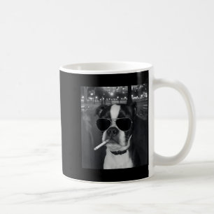 Caneca De Café Meme Engraçado de Cachorro Fumando Cigarro Meme de