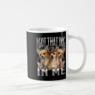 Caneca De Café Meme engraçado do cowboy chihuahua com aquele cach