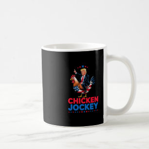 Caneca De Café Meme Engraçado do Frango Jóquei Trump