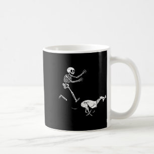 Caneca De Café Meme Engraçado Greyhound Correndo Esqueleto Hallow