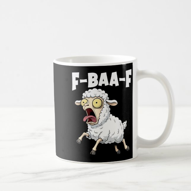 Caneca De Café Meme F-baa-f – Gráfico de Meme Engraçado aos Grito (Direita)
