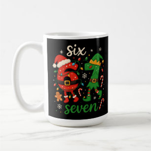 Caneca De Café Meme Fofo de Natal Seis Sete
