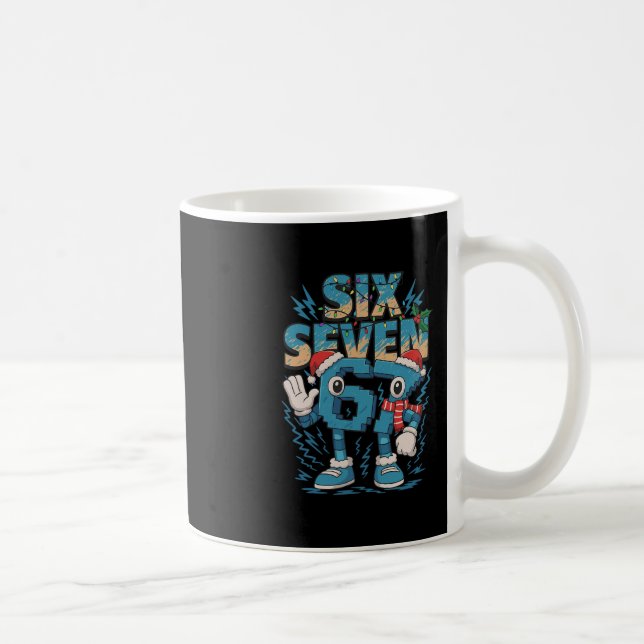 Caneca De Café Meme Infantil 67 Seis Sete 6 7 Brainrot Italiano C (Direita)