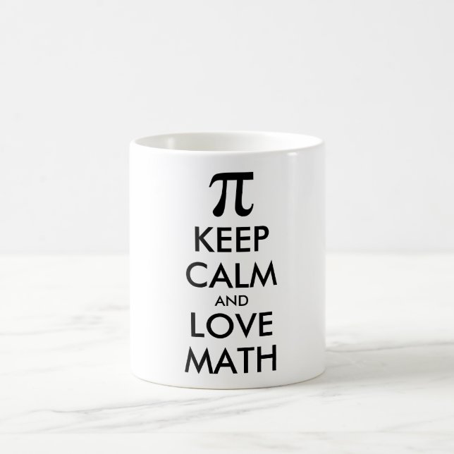 Caneca De Café Meme personalizável da Internet MANTÉM CALMO e AMO (Centro)