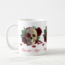 Memento Mori. Caveira com rosas vermelhas