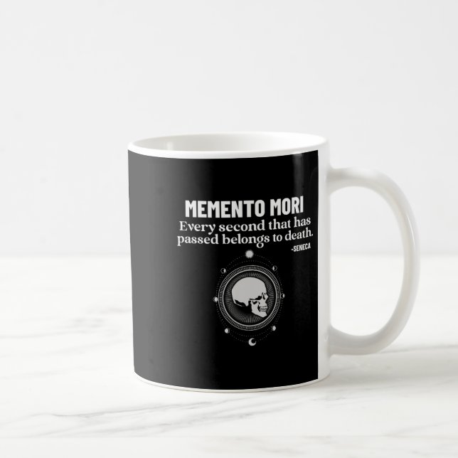 Caneca De Café Memento Mori Seneca Stoicismo Filosofia Estática (Direita)