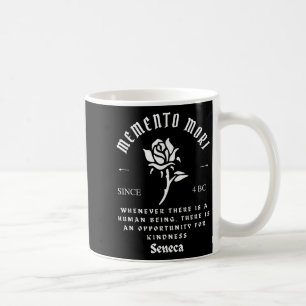 Caneca De Café Memento Mori Stoicismo Seneca Kindness Filosofia Q