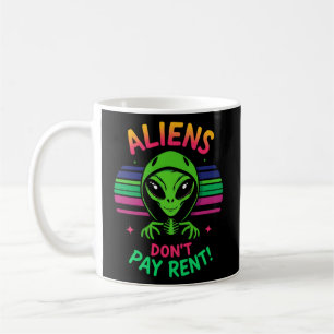 Caneca De Café Memória Alienígena Engraçada "Aliens não pagam alu