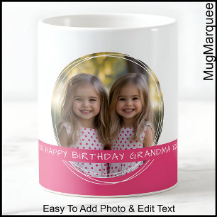 Caneca De Café Memória C58 de Foto e Mensagem Personalizada Branc