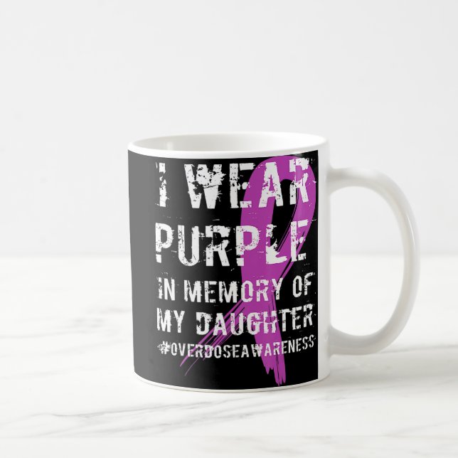 Caneca De Café Memória Da Sobredosagem Roxa Vestida (Direita)