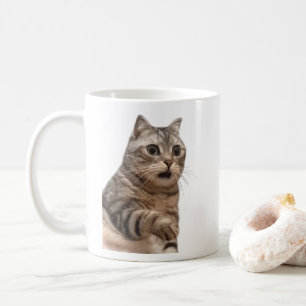 Caneca De Café Memória de Gato Chocada, Mug Dupla Lado