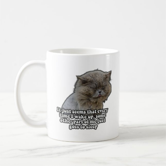 Caneca De Café Memória de gato engraçada para amantes de gatinhos (Esquerda)