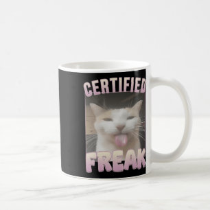 Caneca De Café Memória de Gato Engraçado de Freak Certificado