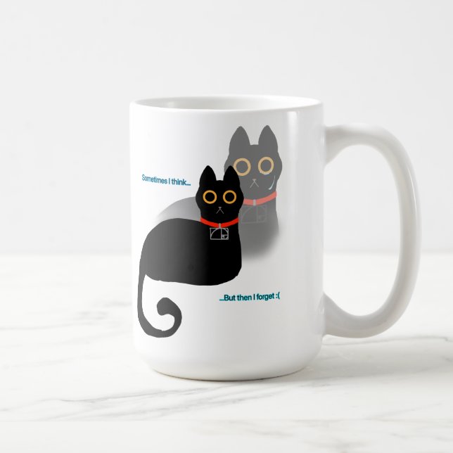Caneca De Café Memória de Gato Preto Esquecida (Direita)