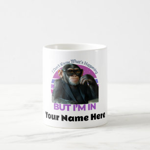 Caneca De Café Memória do Macaco Engraçado Personalizado Retrom