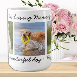 Caneca De Café Memória Personalizada Pet Memorial 3 Foto Em Memór