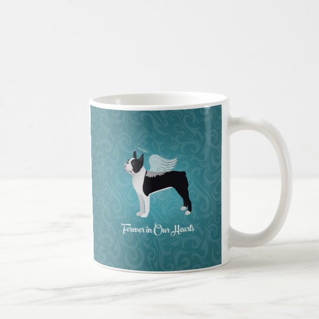 Caneca De Café Memória Pet Angel Terrier Black Boston (Direita)