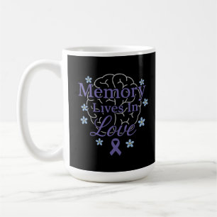 Caneca De Café Memória vive apaixonada pela consciência do Alzhei