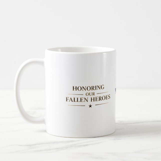 Caneca De Café Memorial Day Fallen Heroes / Día de los Caídos (Esquerda)