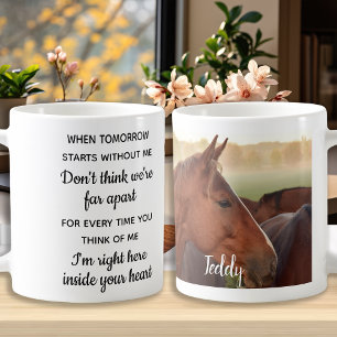 Caneca De Café Memorial de Cavalo de Keepsasasaket de Equina Pers