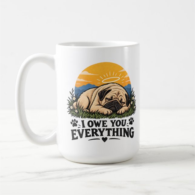 Caneca De Café Memorial de Perda de Cachorro (Esquerda)