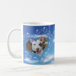 Caneca De Café Memorial de Pet do Coração de Bolha Personalizada