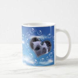 Caneca De Café Memorial de Pet do Coração de Bolha Personalizada