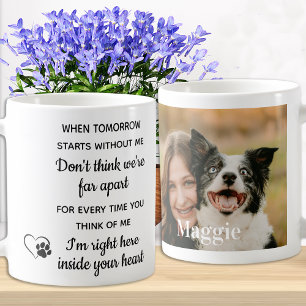 Caneca De Café Memorial Personalizado de Pet Perda de Cachorro