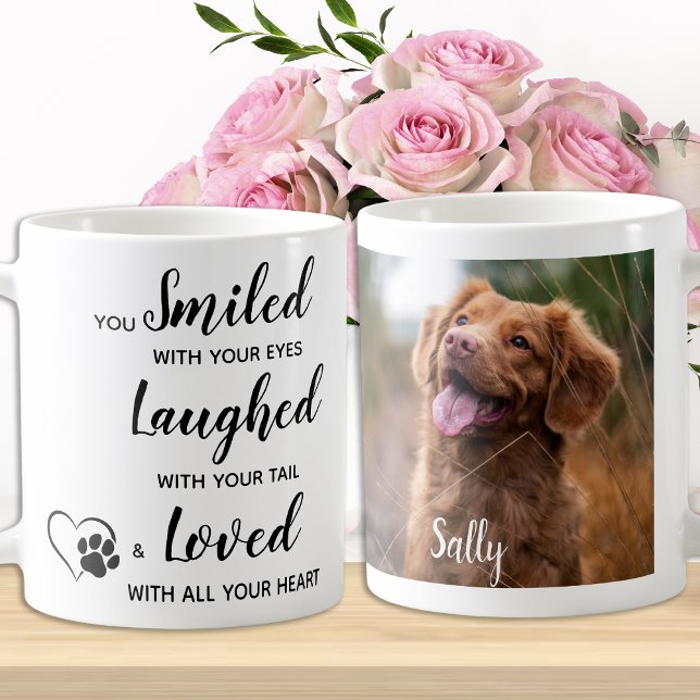 Caneca De Café Memorial Personalizado do Cão Pet Keepsasasasaame (Criador carregado)
