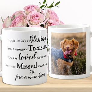 Caneca De Café Memorial Pet de Perda de Foto Personalizada