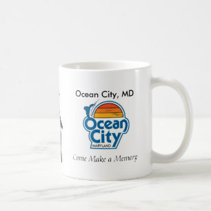 Caneca De Café Memórias da cidade do oceano: Logotipo