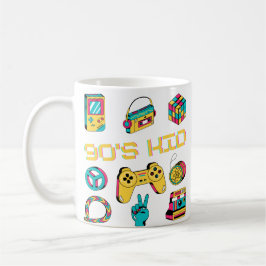 Caneca De Café Memórias da Estética Retro do Garoto dos Anos 90