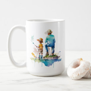 Caneca De Café Memórias de Pesca do Pai Filho Amo-te Pai