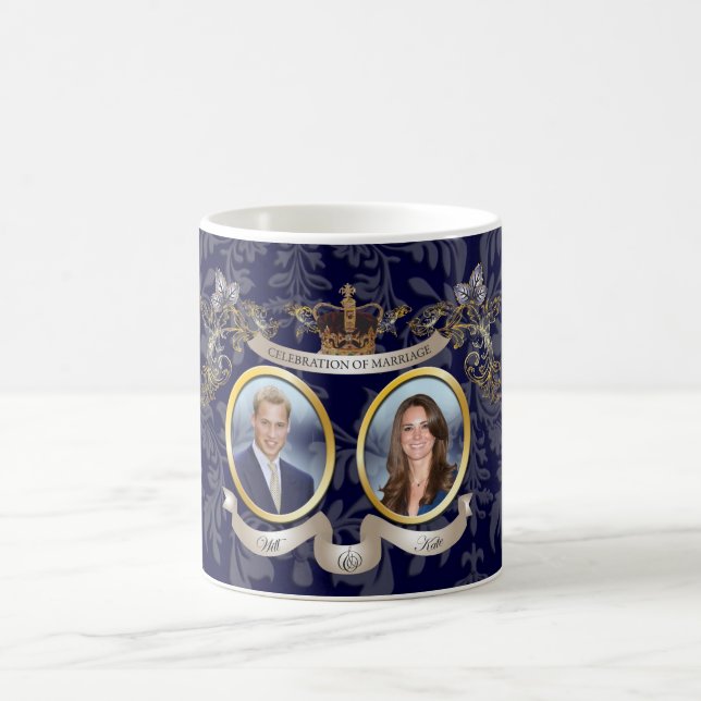 CANECA DE CAFÉ MEMÓRIAS DO CASAMENTO DE WILL+KATE / COR DIY (Centro)